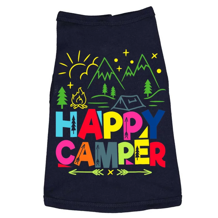 Happy Camper Camping Funny Gift Doggie Tank