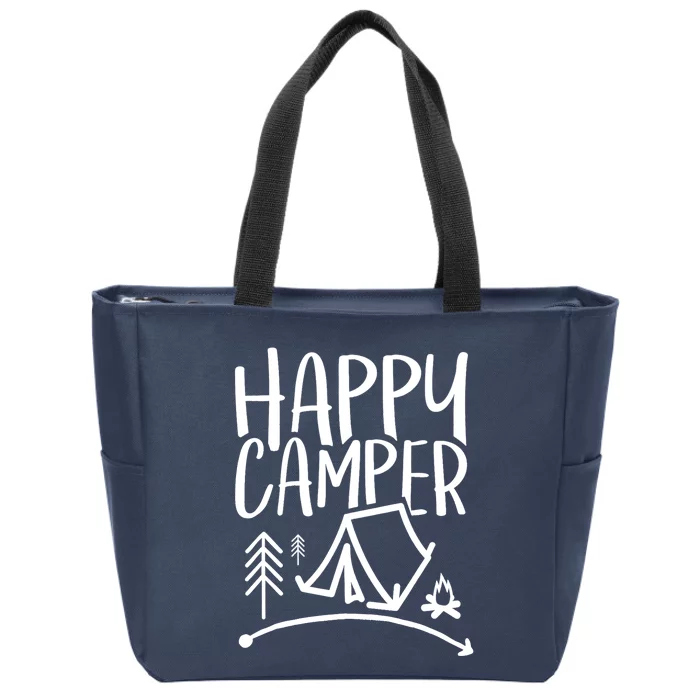 Happy Camper Camping Vacation For, Wo, And Zip Tote Bag