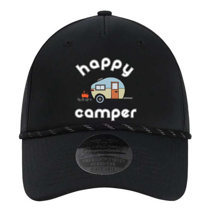 Happy Camper Camping Great Gift Great Gift Camper Trailer Fire Jumper Performance The Dyno Cap