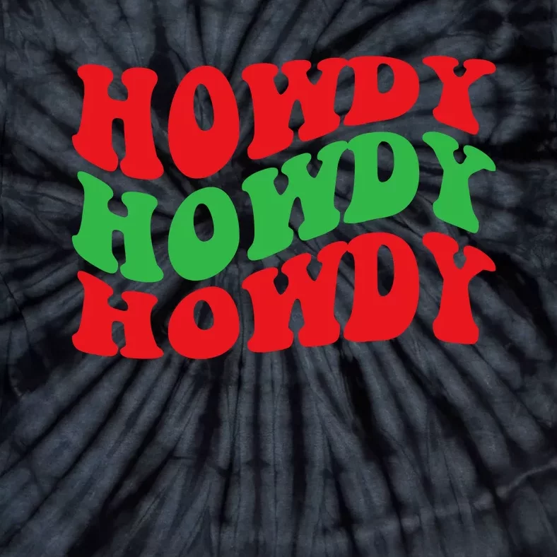 Howdy Christmas Cowgirl Southern Western Girl Country Rodeo Tie-Dye T-Shirt