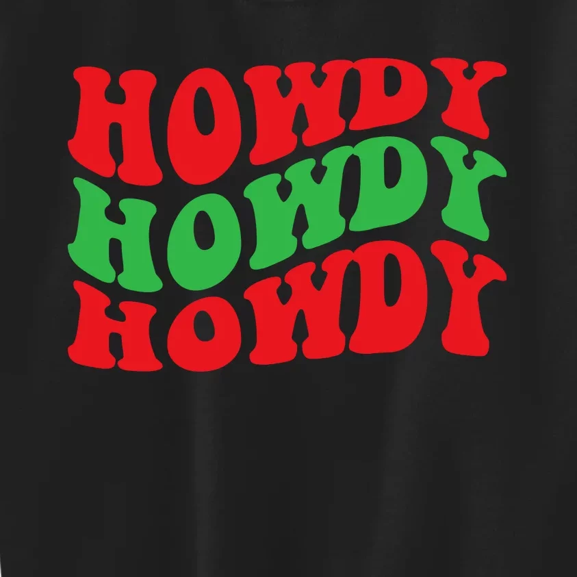 Howdy Christmas Cowgirl Southern Western Girl Country Rodeo Kids Sweatshirt