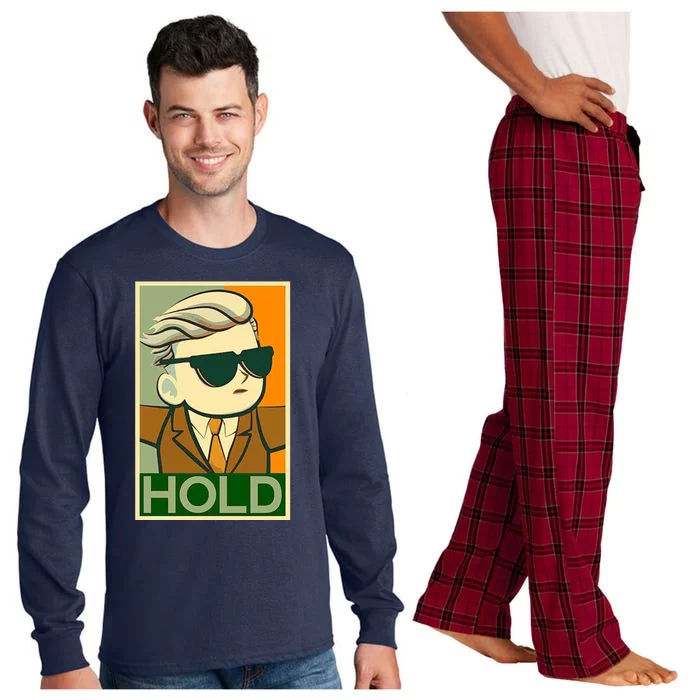 Hold Crypto Currency Cartoon Long Sleeve Pajama Set