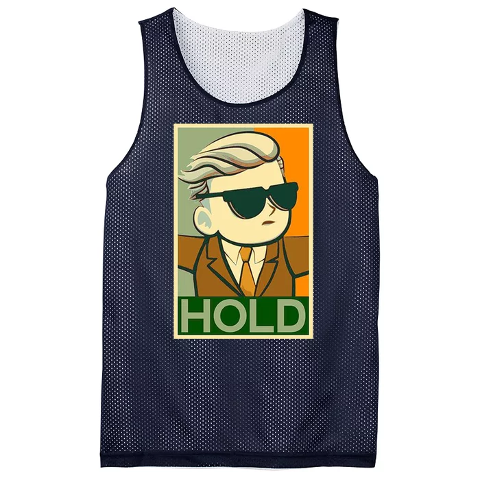 Hold Crypto Currency Cartoon Mesh Reversible Basketball Jersey Tank