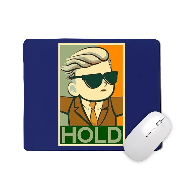 Hold Crypto Currency Cartoon Mousepad