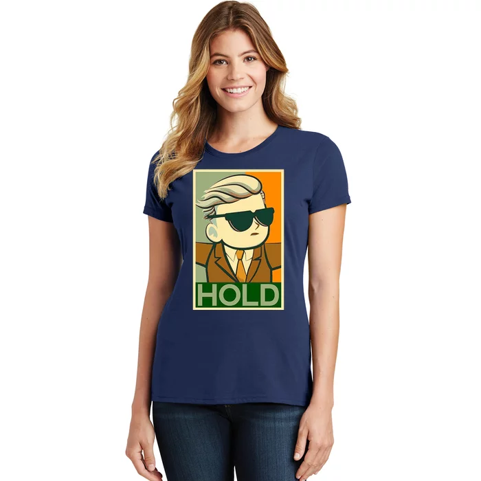 Hold Crypto Currency Cartoon Women's T-Shirt