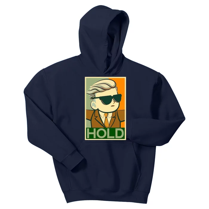 Hold Crypto Currency Cartoon Kids Hoodie