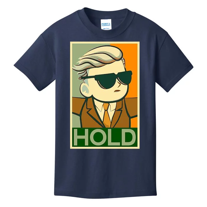 Hold Crypto Currency Cartoon Kids T-Shirt