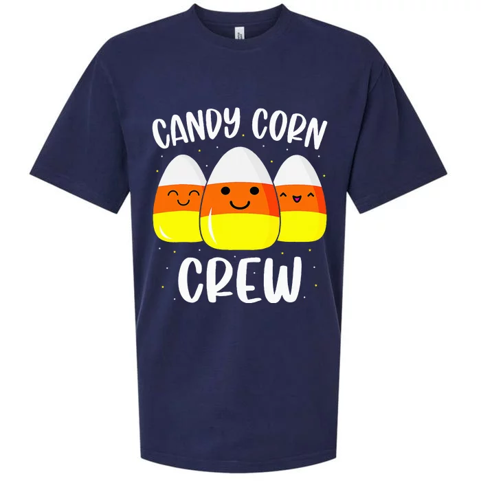 Halloween Candy Corn Crew Costume Fun Friends Outfit Sueded Cloud Jersey T-Shirt