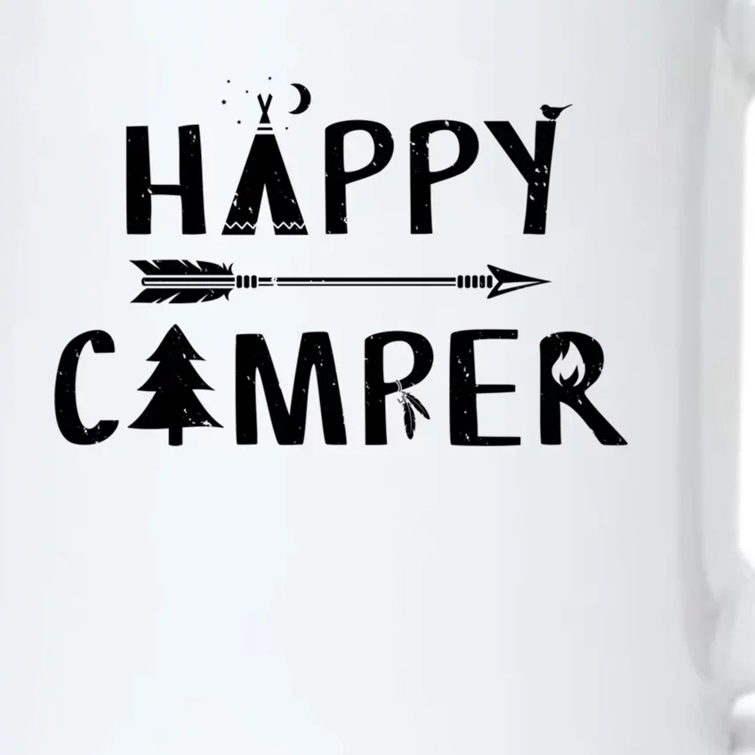 Happy Camper Camping Gift Camp Gift Black Color Changing Mug