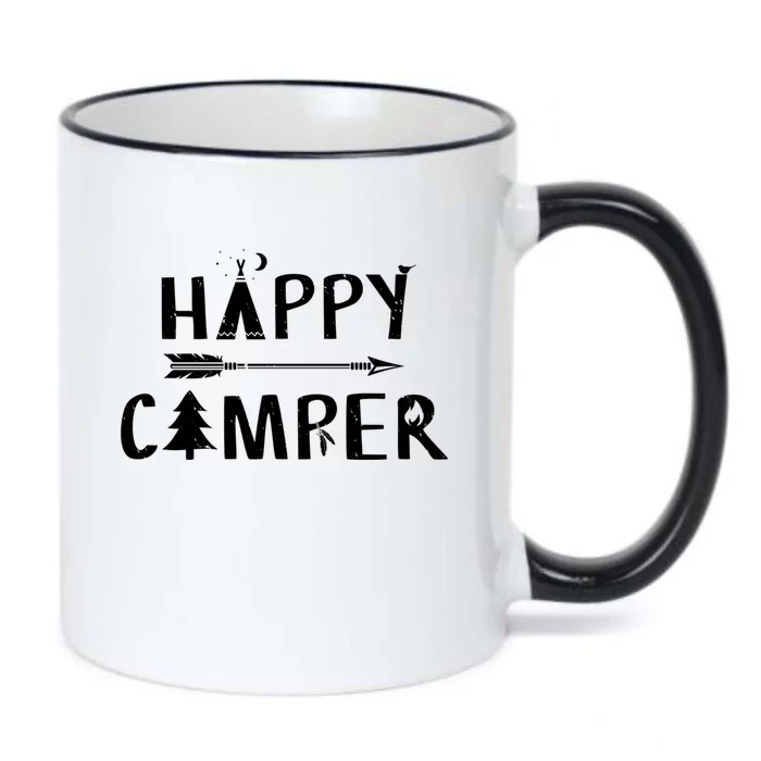 Happy Camper Camping Gift Camp Gift Black Color Changing Mug