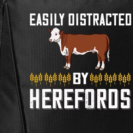 Hereford Cow Cattle Bull Beef Farm City Backpack