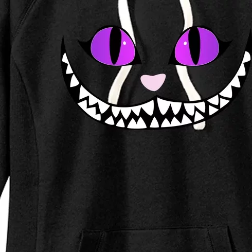 Halloween Cheshire Cat Grinning Smile Wonderland Floating Women's Fleece Hoodie