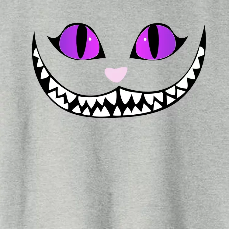 Halloween Cheshire Cat Grinning Smile Wonderland Floating Women's Crop Top Tee