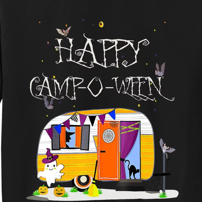 Happy Camper CampOWeen Halloween Funny Cute Graphic Sweatshirt