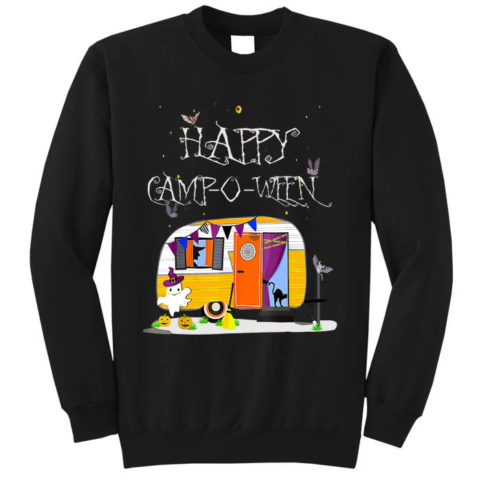 Happy Camper CampOWeen Halloween Funny Cute Graphic Sweatshirt