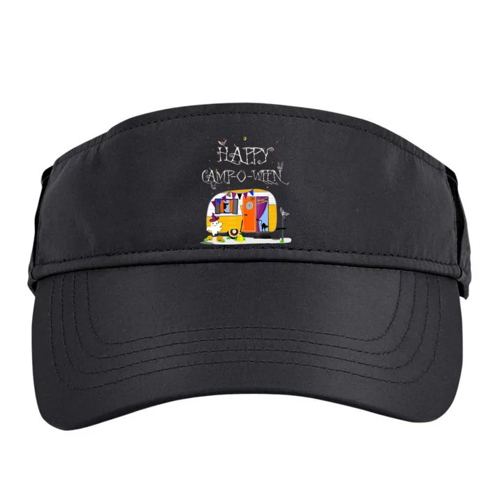 Happy Camper CampOWeen Halloween Funny Cute Graphic Adult Drive Performance Visor