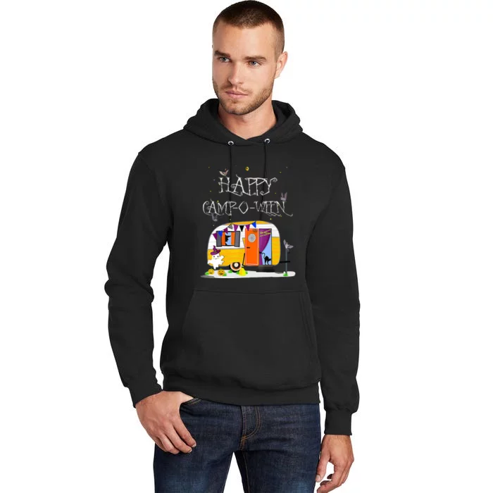 Happy Camper CampOWeen Halloween Funny Cute Graphic Tall Hoodie