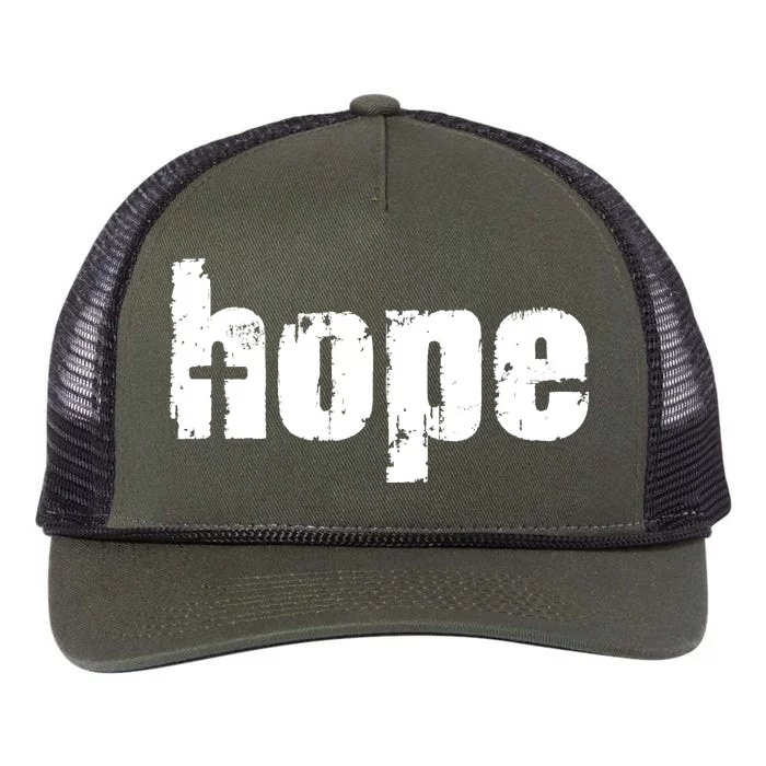 Hope Cross Christianity Retro Rope Trucker Hat Cap