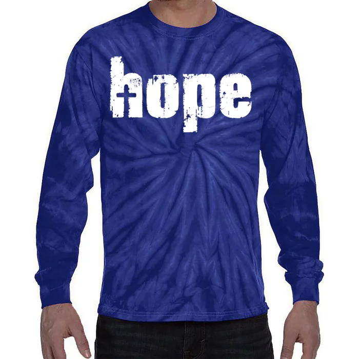 Hope Cross Christianity Tie-Dye Long Sleeve Shirt