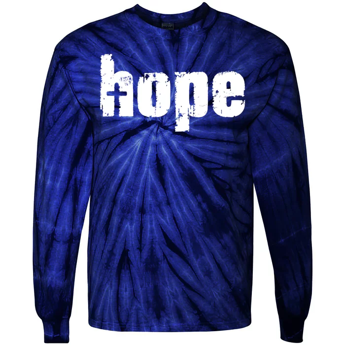 Hope Cross Christianity Tie-Dye Long Sleeve Shirt