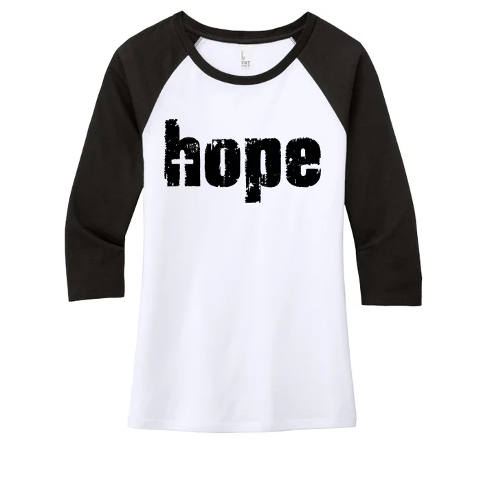 Hope Cross Christianity Women's Tri-Blend 3/4-Sleeve Raglan Shirt