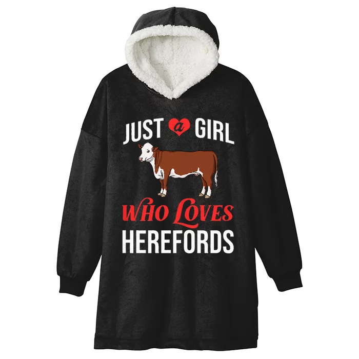 Hereford Cattle Cow Bull Beef Farm Hooded Wearable Blanket