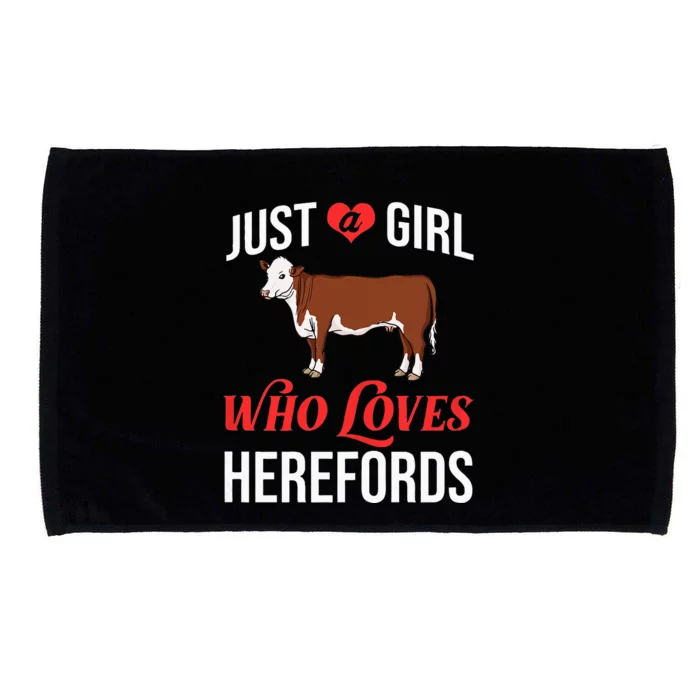 Hereford Cattle Cow Bull Beef Farm Microfiber Hand Towel