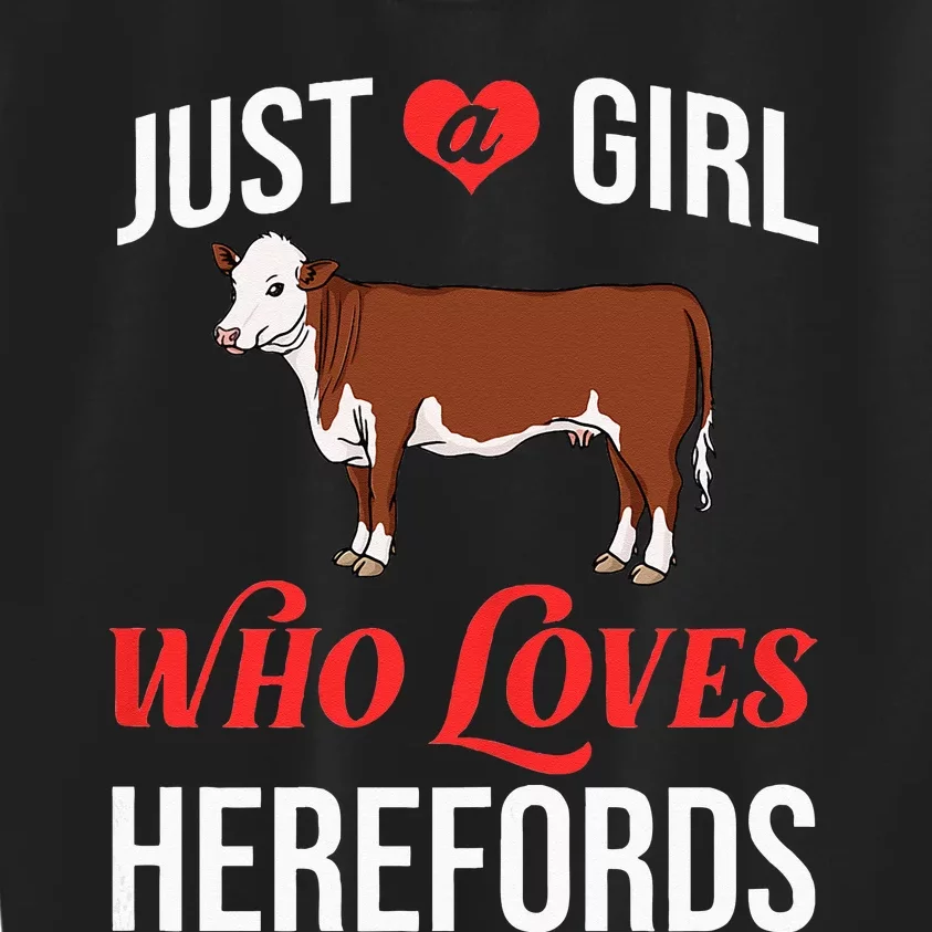 Hereford Cattle Cow Bull Beef Farm Kids Sweatshirt