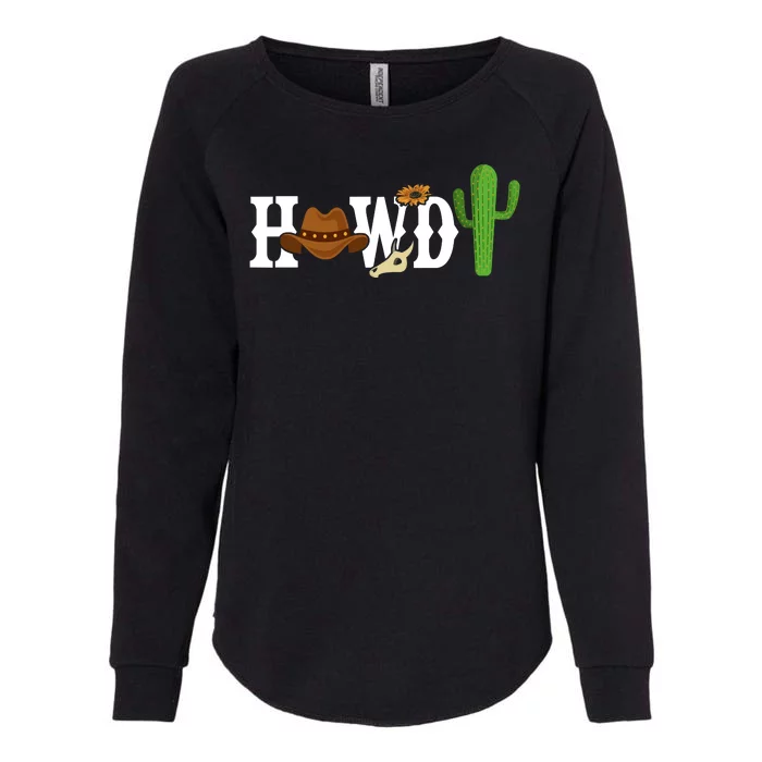 Howdy Cactus Country Womens California Wash Sweatshirt