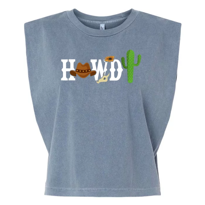 Howdy Cactus Country Garment-Dyed Women's Muscle Tee