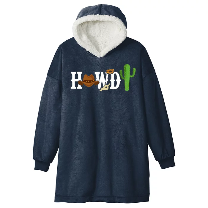 Howdy Cactus Country Hooded Wearable Blanket