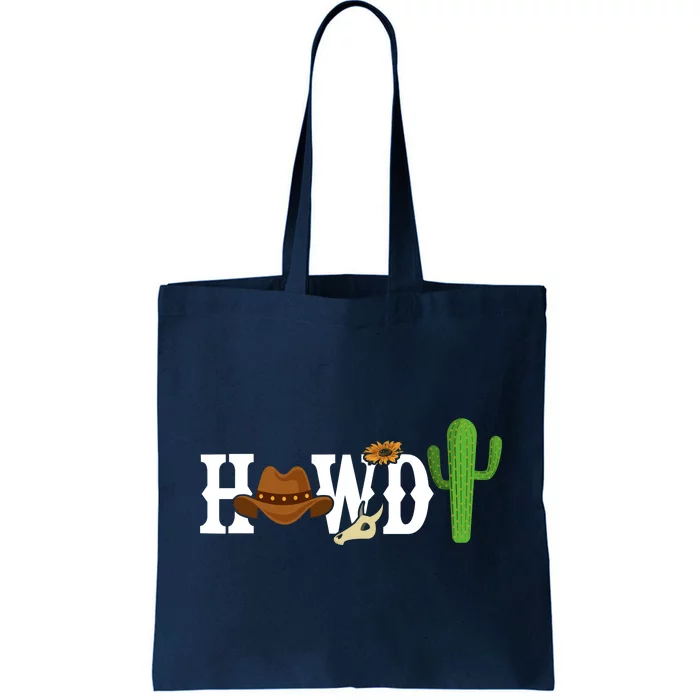 Howdy Cactus Country Tote Bag