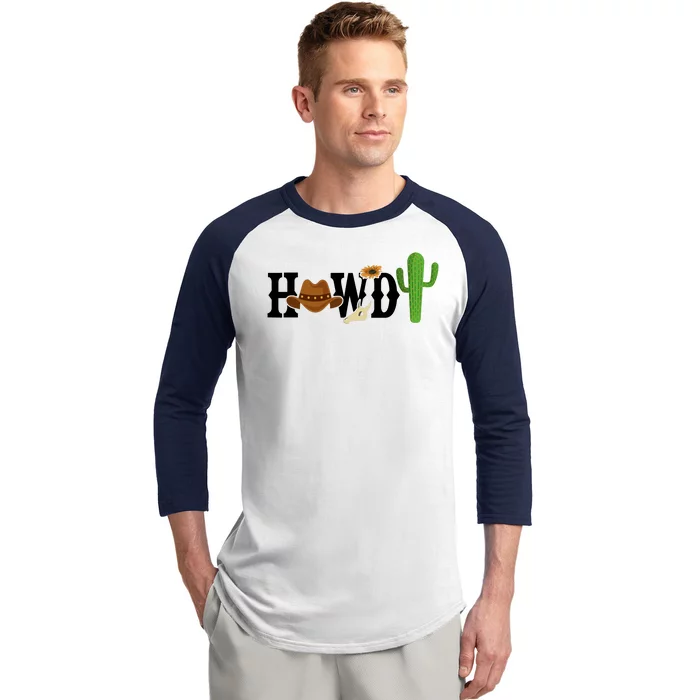 Howdy Cactus Country Baseball Sleeve Shirt