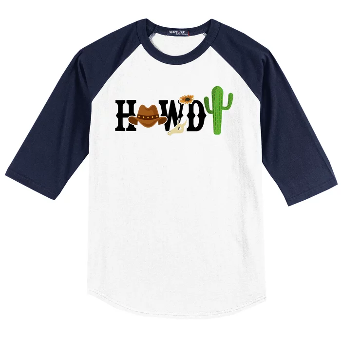 Howdy Cactus Country Baseball Sleeve Shirt