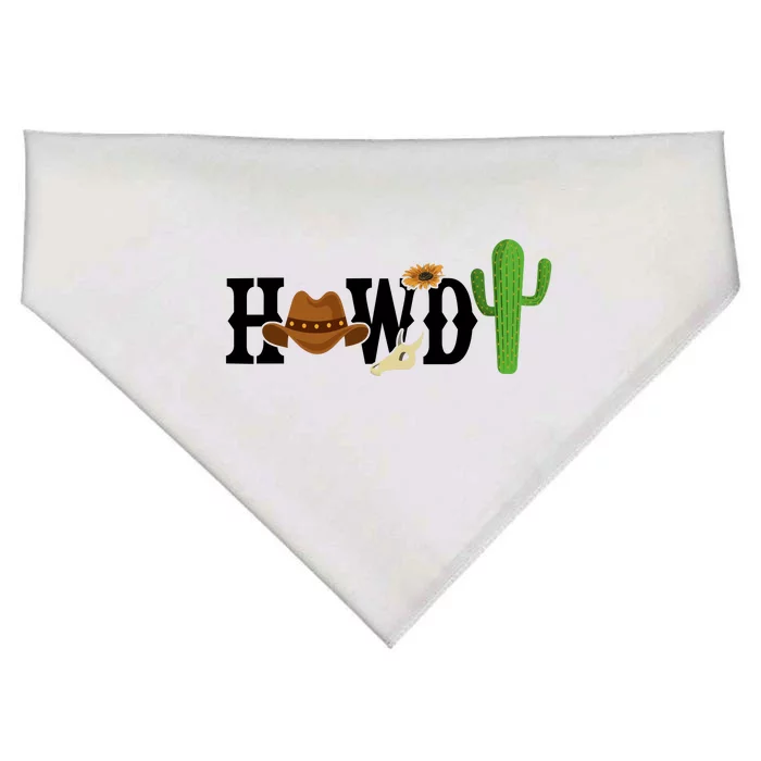 Howdy Cactus Country USA-Made Doggie Bandana