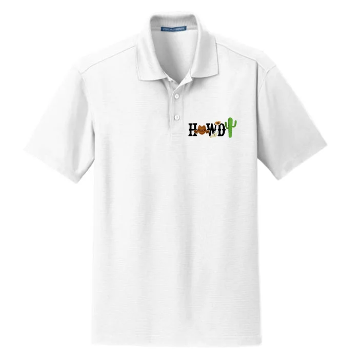 Howdy Cactus Country Dry Zone Grid Performance Polo