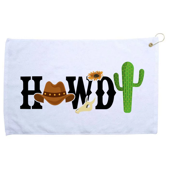 Howdy Cactus Country Grommeted Golf Towel