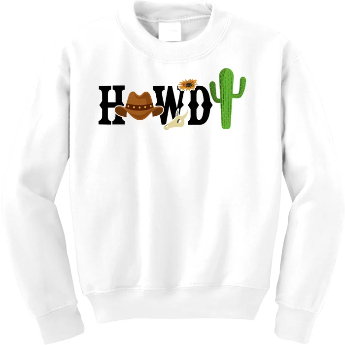 Howdy Cactus Country Kids Sweatshirt