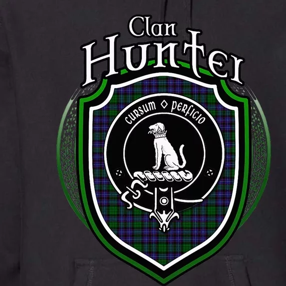 Hunter Clan Crest Scottish Clan Hunter Family Crest Badge Premium Hoodie