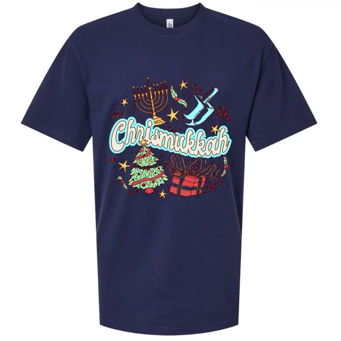 Hanukkah & Christmas Chrismukkah Funny Tree Presents Sueded Cloud Jersey T-Shirt