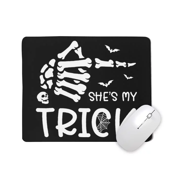 Halloween Costume Couples SheS My Trick Skeleton Hand Mousepad