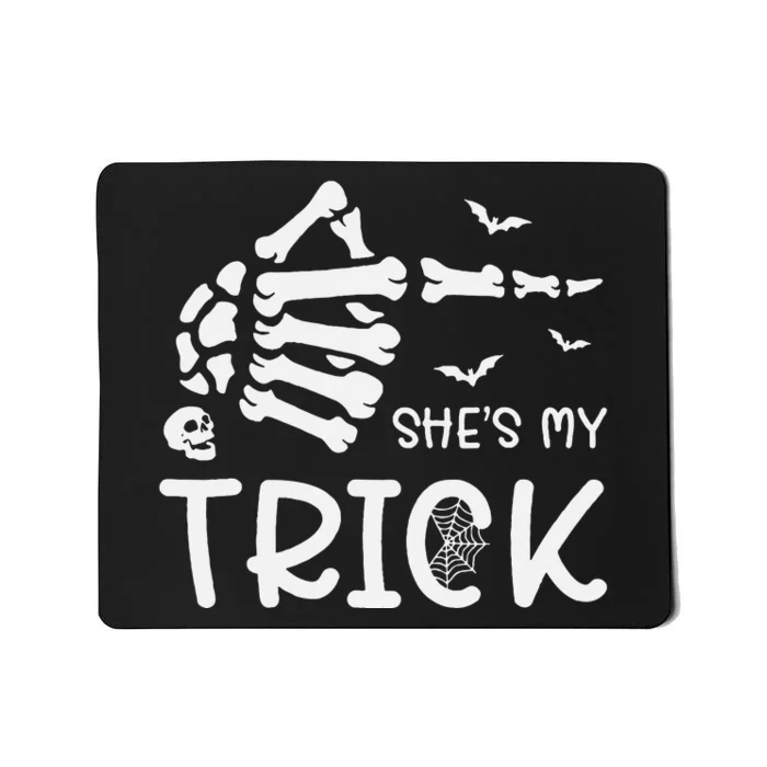 Halloween Costume Couples SheS My Trick Skeleton Hand Mousepad