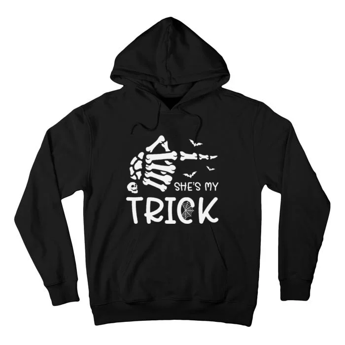 Halloween Costume Couples SheS My Trick Skeleton Hand Tall Hoodie