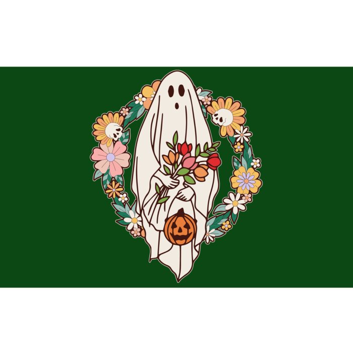 Halloween Creepy Cute Boho Flower Ghost Bumper Sticker