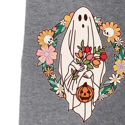 Halloween Creepy Cute Boho Flower Ghost Doggie 3-End Fleece Hoodie