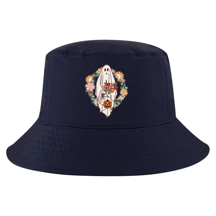 Halloween Creepy Cute Boho Flower Ghost Cool Comfort Performance Bucket Hat