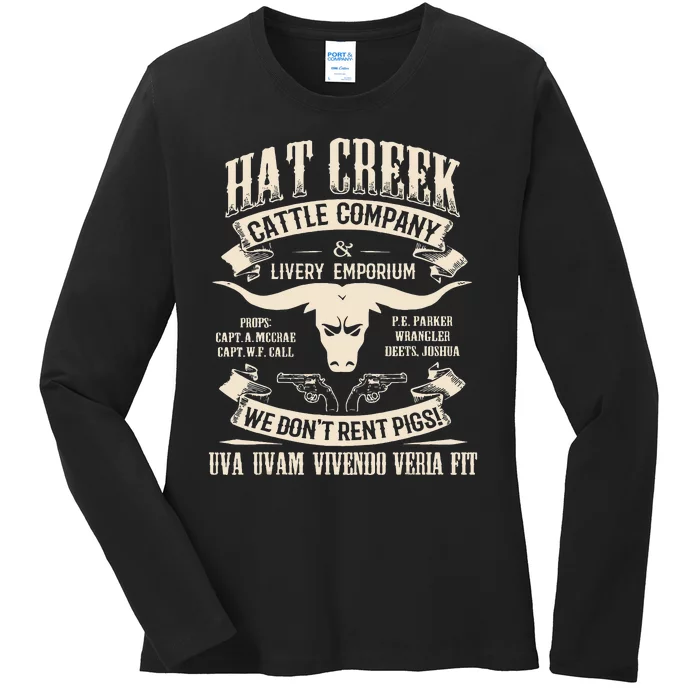 Hat Creek Cattle Company Funny Tee Ladies Long Sleeve Shirt