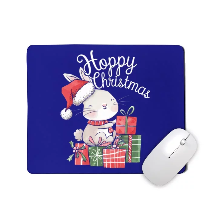 Hoppy Christmas Cute Rabbit Little Santa New Year Festival Gift Mousepad