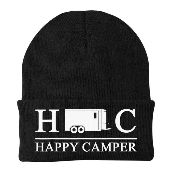 Happy Camper Camping Trailer Knit Cap Winter Beanie