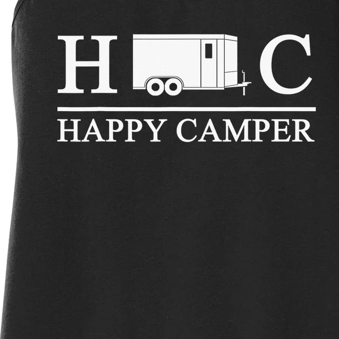 Happy Camper Camping Trailer Women's Racerback Tank